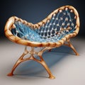 Mesh And Wooden Chair: A Zbrush-inspired Radical Invention