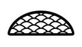 Meshed dome structure outline icon, potentially an observatory , vector design Generative AI Royalty Free Stock Photo