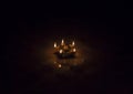 Beautiful lamp lights deepam at night Royalty Free Stock Photo