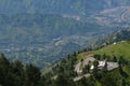 Mesmerising aerial shot of mountain landscapes with unique nature, roads, cities and villages