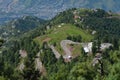 Mesmerising aerial shot of mountain landscapes with unique nature, roads, cities and villages
