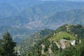 Mesmerising aerial shot of mountain landscapes with unique nature, roads, cities and villages