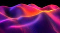 Neon Abstract Digital Waveform Landscape: Glowing Pink and Purple Particles Creating Futuristic Data Visualization Background Royalty Free Stock Photo
