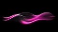 Abstract Digital Waveform with Glowing Pink Lines on Black Background for Technology and Music Visualization Royalty Free Stock Photo