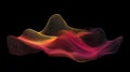 Futuristic Abstract Wave Gradient Background Digital Sound Data Visualization Royalty Free Stock Photo