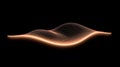 Digital Data Visualization Waveform Glowing Peach Lines Abstract Background Royalty Free Stock Photo