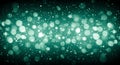 Stunning teal bokeh lights shimmering background Royalty Free Stock Photo
