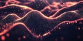 A mesmerizing abstract background with intricate fractal patterns, pulsating with radiant neon