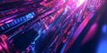 A mesmerizing abstract background showcasing glitch-inspired digital distortions with shifting neon