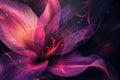 Mesmerizing Abstract colorful flower macro. Generate Ai