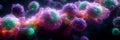 Mesmerizing abstract digital art with a glowing,fluid,and dynamic fractal composition. Featuring a vivid color palette,this