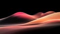 Abstract Neon Waveform Digital Landscape on Black Background Royalty Free Stock Photo