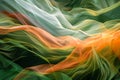 A mesmerizing abstract digital artwork featuring fluid, silk-like waves Royalty Free Stock Photo