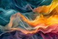 A mesmerizing abstract digital artwork featuring fluid, silk-like waves Royalty Free Stock Photo