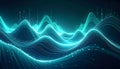 Abstract Digital Waves of Light and Data Royalty Free Stock Photo