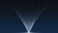 Abstract funnel of glowing particles on a dark background Royalty Free Stock Photo