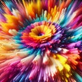 Explosion of Vibrant Colors - Abstract Floral Burst Royalty Free Stock Photo