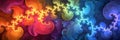 A mesmerizing abstract image featuring vibrant rainbow colors in a fractal pattern It symbolizes creativity imagination energy