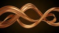 A mesmerizing abstract liquid metal ribbon flowing in an elegant infinity loop Royalty Free Stock Photo