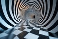 Mesmerizing, abstract panorama with hypnotic, repeating motifs