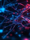 A mesmerizing abstract visualization of a neural network synapse connection The image depicts the complex interplay of brainwa Royalty Free Stock Photo