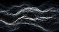Digital wave pattern of shimmering connected dots Royalty Free Stock Photo