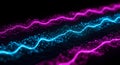 Vibrant glowing digital data waves pulse with energy, creating a futuristic, dynamic abstract background Royalty Free Stock Photo