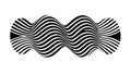 Abstract wavy stripe pattern, dynamic optical illusion background, vector design Generative AI Royalty Free Stock Photo