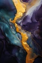 Mesmerizing Aerial View of a Blue and Gold River Delta: A Fluid Royalty Free Stock Photo