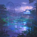 Mesmerizing Amusement Park by Twilight