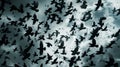 mesmerizing animation of a flock of birds, showcasing the underlying patterns