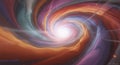 Vibrant Multicolored Swirling Vortex with Light Burst Animation Loop for Abstract Background and Royalty Free Stock Photo