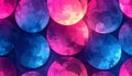 Vibrant Pink and Blue Gradient Circles Background Royalty Free Stock Photo
