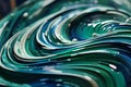 A Mesmerizing Ballet: Azure and Emerald Spiral in Harmony, Creating a Serene Vortex of Tranquility