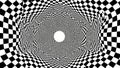 Hypnotic Black and White Checkerboard Tunnel Optical Illusion Royalty Free Stock Photo