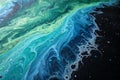 Abstract fluid paint on black background Royalty Free Stock Photo