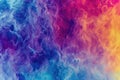 A mesmerizing blend of colorful smoke and swirling water creates a dynamic and captivating display of fluid movement and