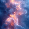 Mesmerizing Blue and Fiery Abstract Energy Clouds.