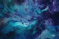 Mesmerizing blue and purple acid wash design with swirling patterns and textures