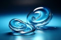 Mesmerizing Blue: A Stunning Visual of Three Water Drops on a Blue Background Royalty Free Stock Photo