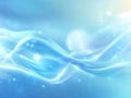 A mesmerizing blue wave adorned with sparkles, set against a blue background