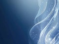 A mesmerizing blue wave adorned with sparkles, set against a blue background
