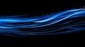 Mesmerizing Blue Waves: A Closeup of Flowing Megabits and Youthf