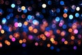 Mesmerizing blur Abstract colorful bokeh on a dark, defocused background Royalty Free Stock Photo