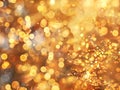 Mesmerizing Bokeh Patterns with Radiant Golden Hues and Organic Shapes