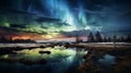 Captivating Northern Lights A Mesmerizing Professional Photograph Royalty Free Stock Photo