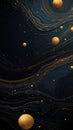 A mesmerizing celestial alignment in the vast expanse of the night sky. Generative ai