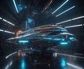 Mesmerizing cinematic view of Starship landing Mothership Futuristic Scifi - Ai image
