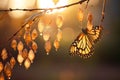 Mesmerizing close up of a breathtakingly beautiful butterfly cocoon with intricate details