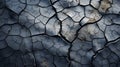 A mesmerizing close-up of mud cracks creates an abstract landscape filled with intricate patterns